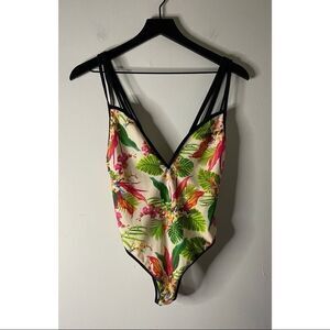 ASOS Tropical Floral One Piece Swimsuit Size US4